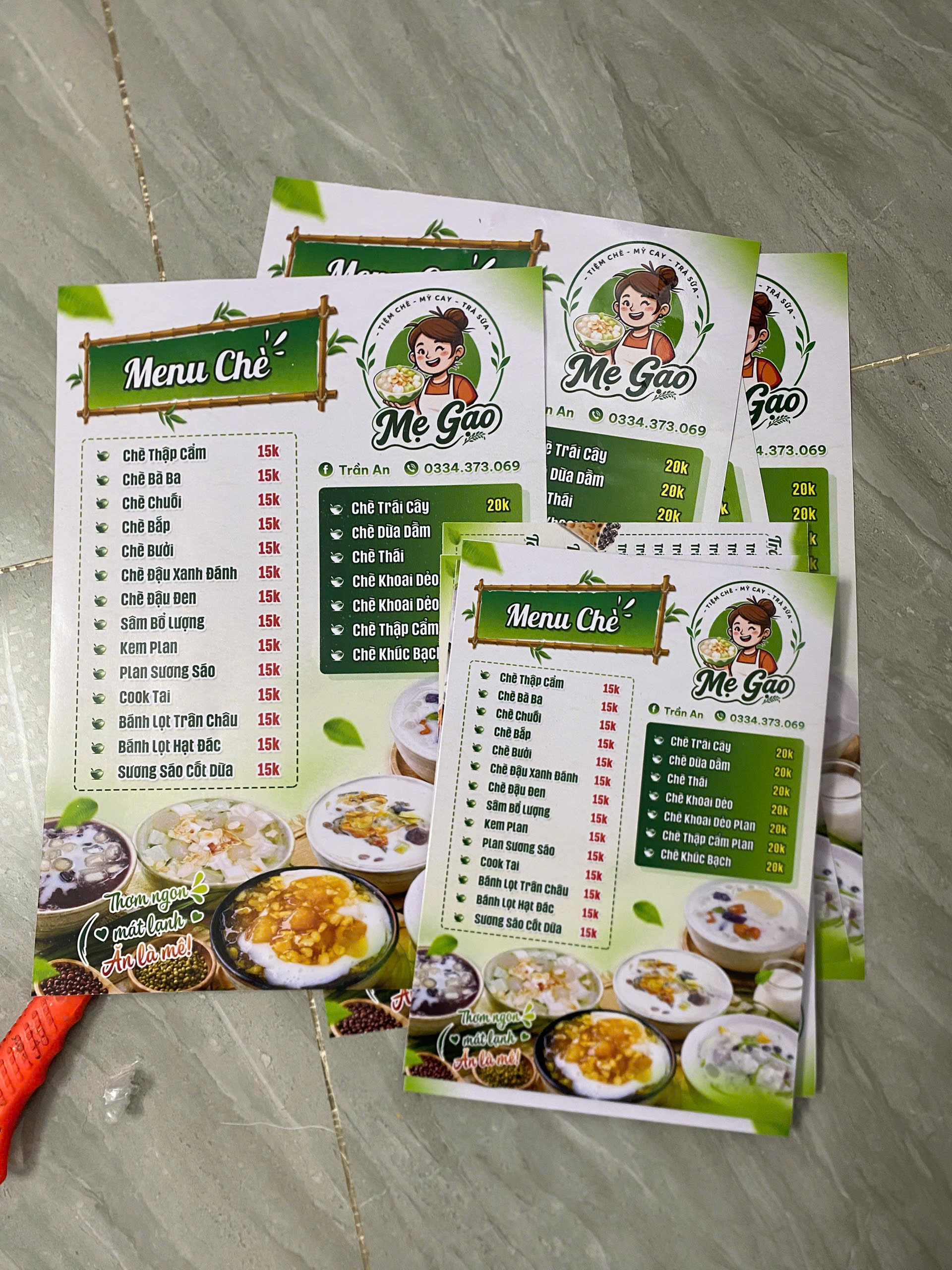 Menu & packaging Mộc